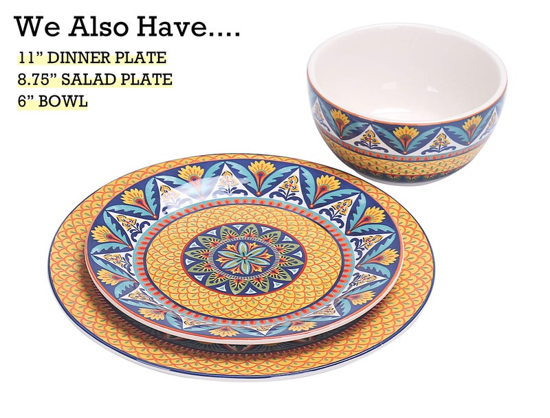 Bico Havana Ceramic Pasta Bowl, Set of 5(1 unit 214oz, 4 units 35oz), for Pasta, Salad, Microwave & Dishwasher Safe, House Warming Gift - Image 5